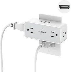 TESSAN Outlet Splitter: Compact and Versatile Solution for Extra Outlets and USB Ports