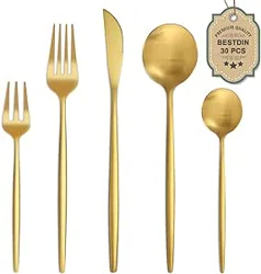 Dive Into Customer Opinions on Bestdin's Gold Matte Cutlery Set