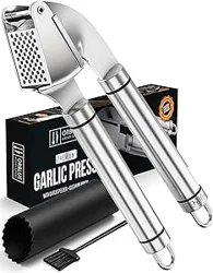 ORBLUE Garlic Press Stainless Steel - Efficient and Durable