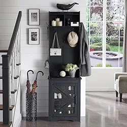 Well-made and Sturdy Hall Tree with Plenty of Storage Space