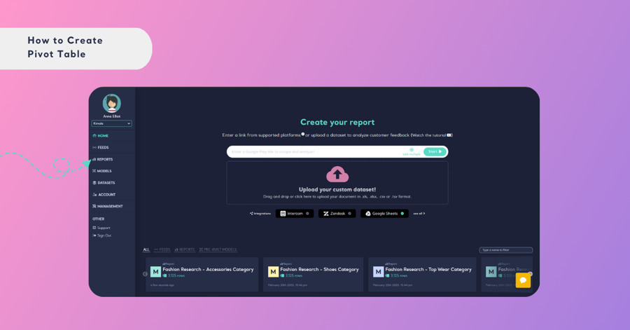 Go to reports page