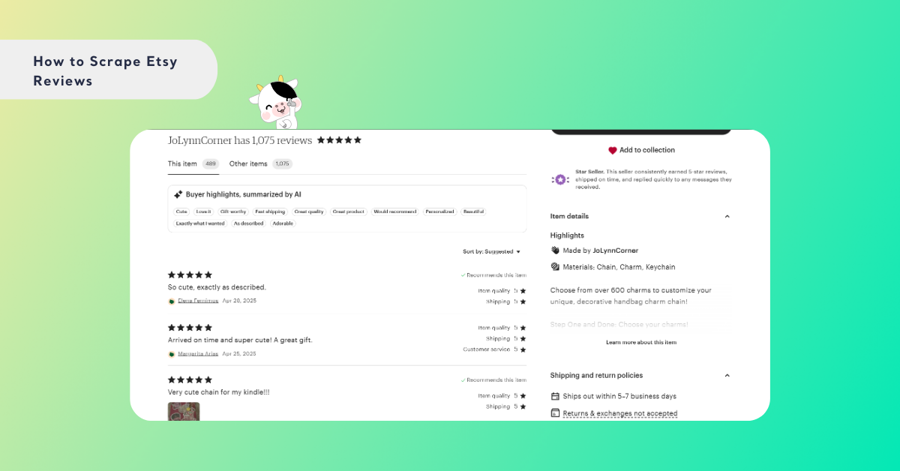 Access the Reviews Section